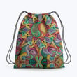 Flower Color Hippie Pattern Hippie Accessorie Drawstring Backpack