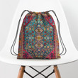 Boho Heritage Oriental Vintage Traditional Moroccan Style Hippie Accessorie Drawstring Backpack