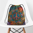 Imagin Hippie Flower Hippie Accessorie Drawstring Backpack