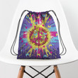 Psychedelic Peace Hippie Accessorie Drawstring Backpack