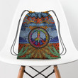 Hippie Sea Pattern Hippie Accessorie Drawstring Backpack