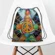 Hippie Eyes Pattern Hippie Accessorie Drawstring Backpack