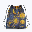 Hippie Sun Flower Pattern Hippie Accessorie Drawstring Backpack