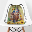 Stay Wild Flower Child Hippie Accessorie Drawstring Backpack