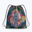 Music Hippie Trippy Hippie Accessorie Drawstring Backpack