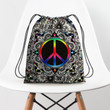Hippie Flower Colorfun Hippie Accessorie Drawstring Backpack
