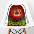 Hippie Color Fire Hippie Accessorie Drawstring Backpack