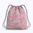 70s Retro Swirl Pink Color Hippie Accessorie Drawstring Backpack