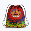 Hippie Color Fire Hippie Accessorie Drawstring Backpack