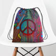 Peace and Love Hippie Accessorie Drawstring Backpack