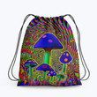 Mind Melt Mushrooms Hippie Accessorie Drawstring Backpack