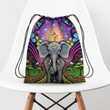Elephant Colorfun Hippie Accessorie Drawstring Backpack