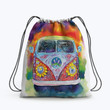 Hippy Bus Ty Dye Hippie Accessorie Drawstring Backpack