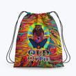 Old Hippie Psychedelic Hippie Accessorie Drawstring Backpack