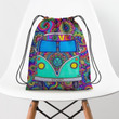 Hippie Car Love Mandala Hippie Accessorie Drawstring Backpack