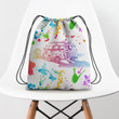 Color Car Hippie Peace Love Hippie Accessorie Drawstring Backpack