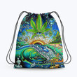 Hippie Leaf Eye Hippie Accessorie Drawstring Backpack