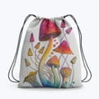 Mushroom Magic Hippie Accessorie Drawstring Backpack