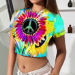 Ty Dye Sun Flower Hippie Crop Top