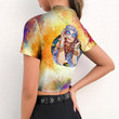 Color Hippie Girl Pattern Crop Top