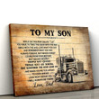 To My Son While On This Ride Called Life Love Dad Canvas Wall Art