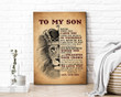 To My Son Canvas Print, Birthday Gift For Son, Canvas Wall Art For Birthday