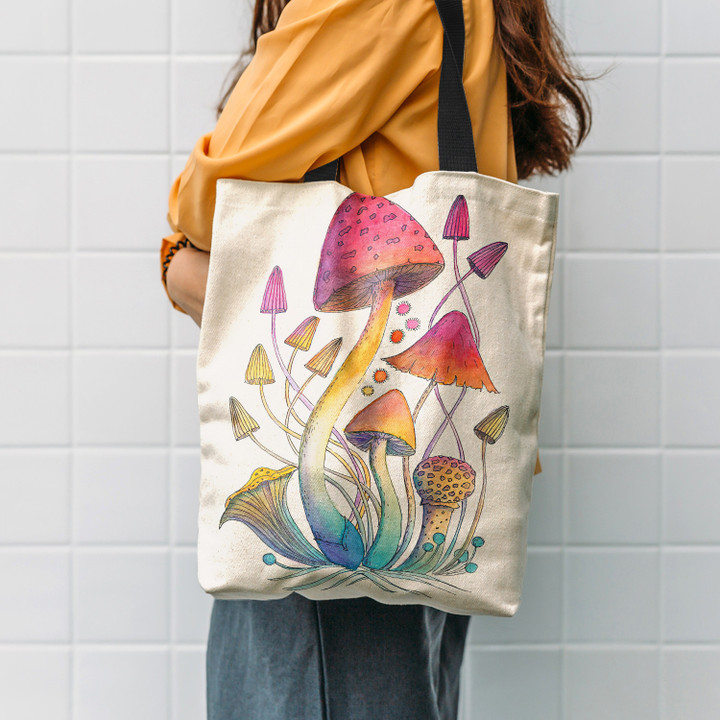 Mushroom Magic Hippie Accessories Tote Bag