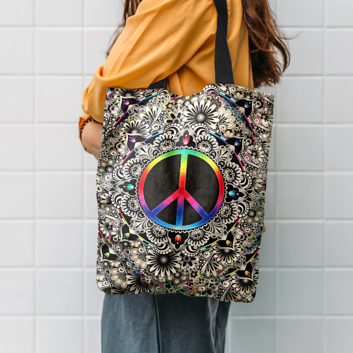 Hippie Flower Colorfun Hippie Accessories Tote Bag