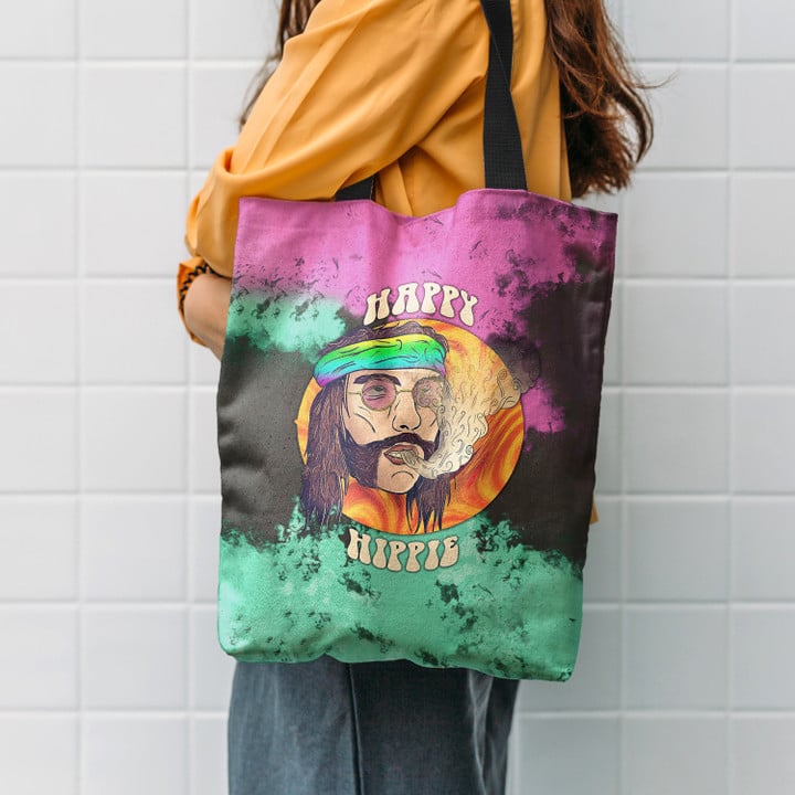 Happy Hippie Color Ty Dye Hippie Accessories Tote Bag