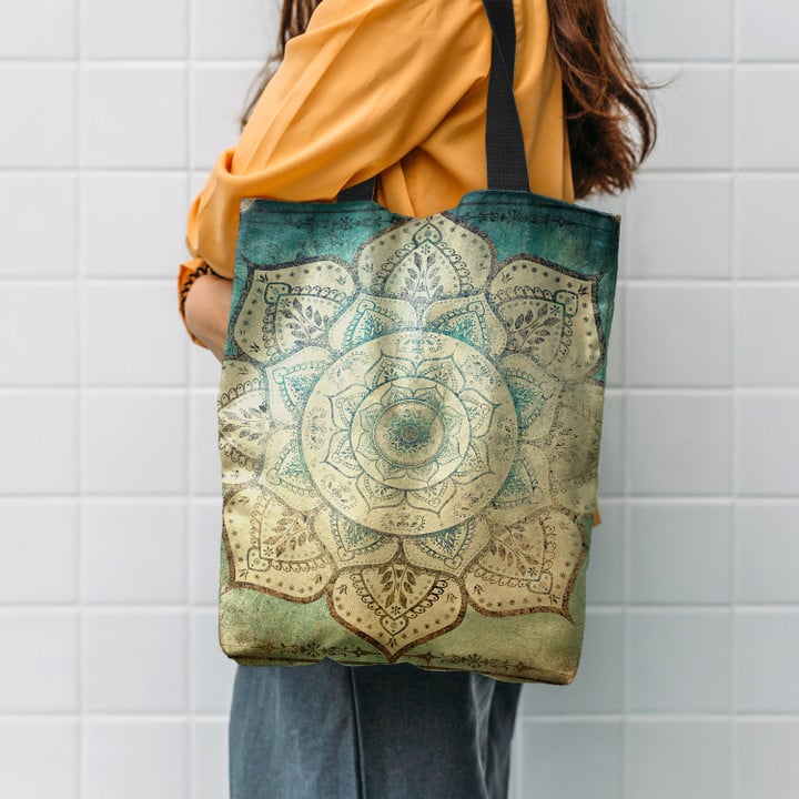 Faded Bohemian Mandala Hippie Accessories Tote Bag