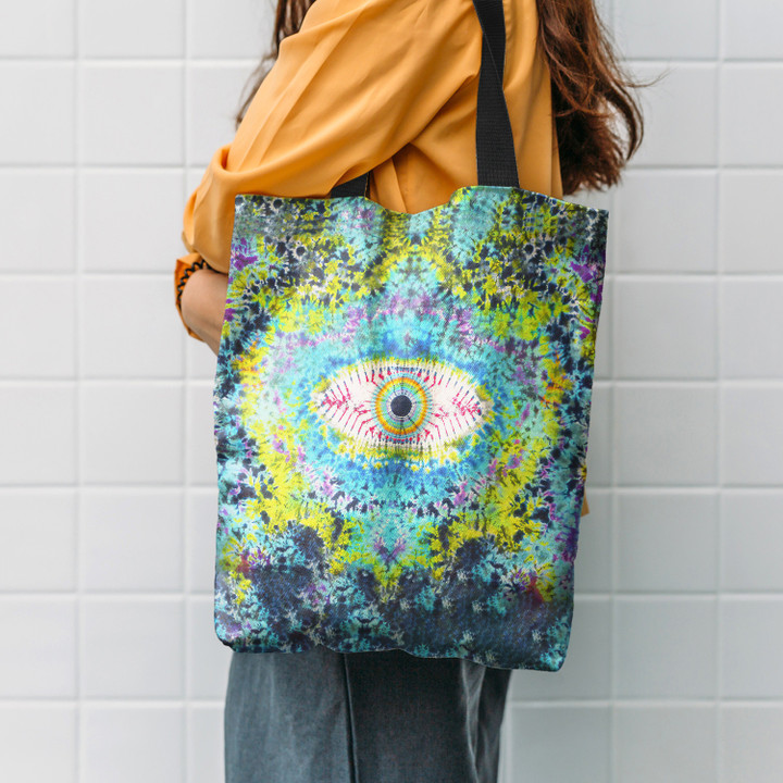 Eyes Pattern Hippie Ty dye Hippie Accessories Tote Bag