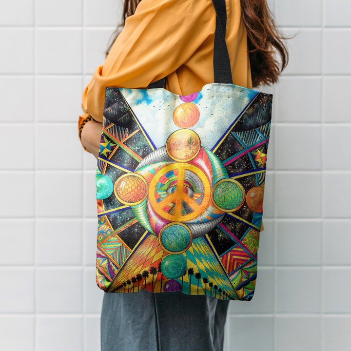Hippie Eyes Pattern Hippie Accessories Tote Bag