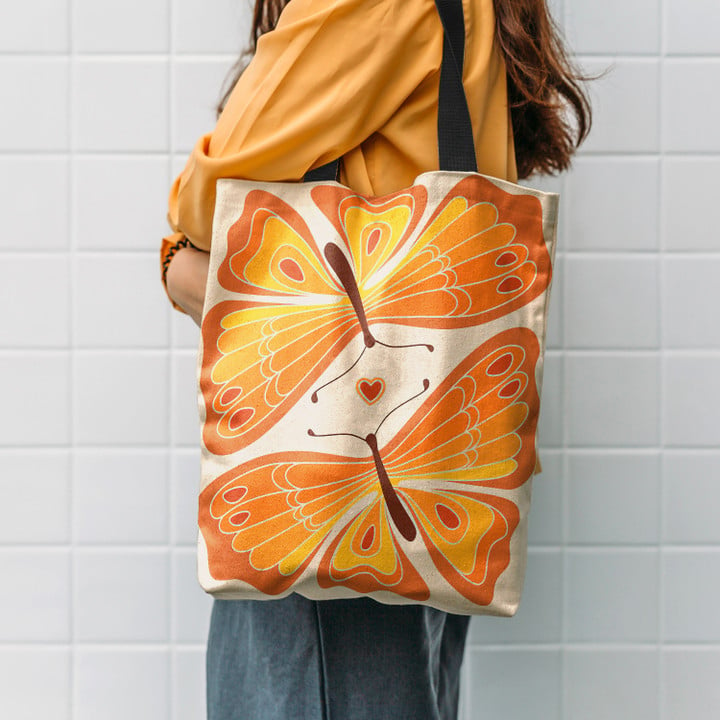 Retro butterfly 70s Hippie Accessories Tote Bag