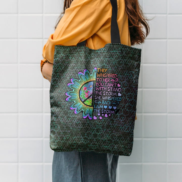 Hippie The Storm Flower Hippie Accessories Tote Bag