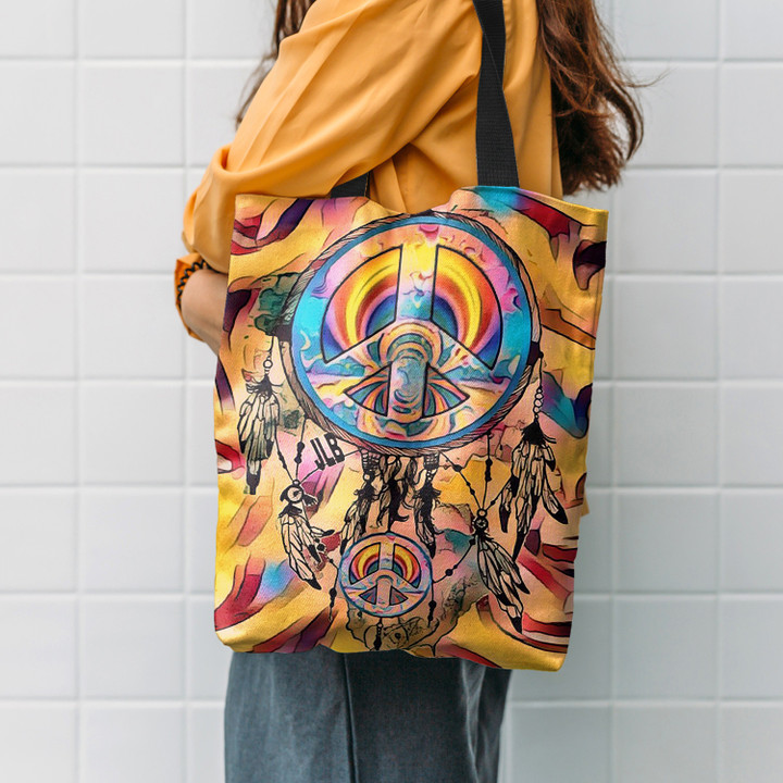 Hippie Native American pattern Hippie Accessories Tote Bag