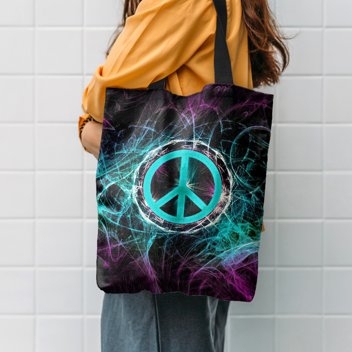 Hippie Smoke Color Pattern Hippie Accessories Tote Bag