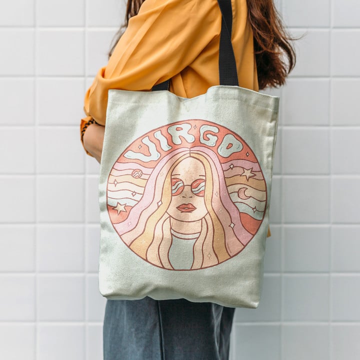 Virgo Girl Hippie Accessories Tote Bag