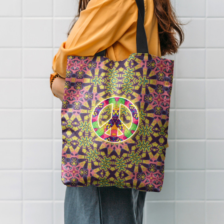 Hippe Flower Pattern Hippie Accessories Tote Bag