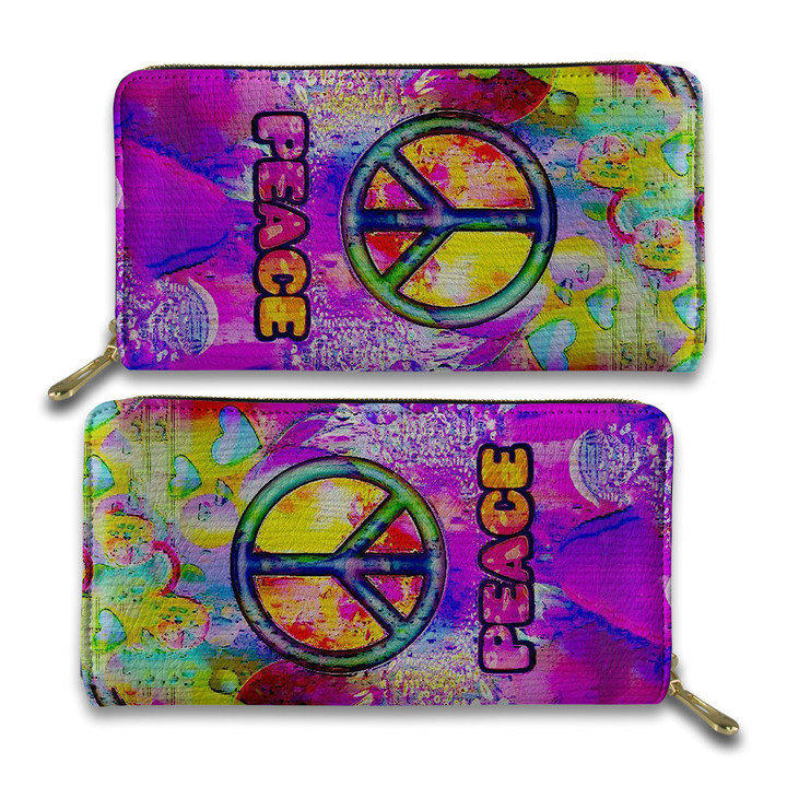 Peace Color Hippie Pattern Hippie Accessorie Woman Purse