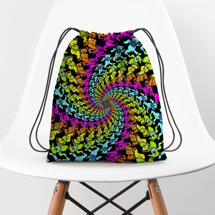 Bear Hippie Accessorie Drawstring Backpack