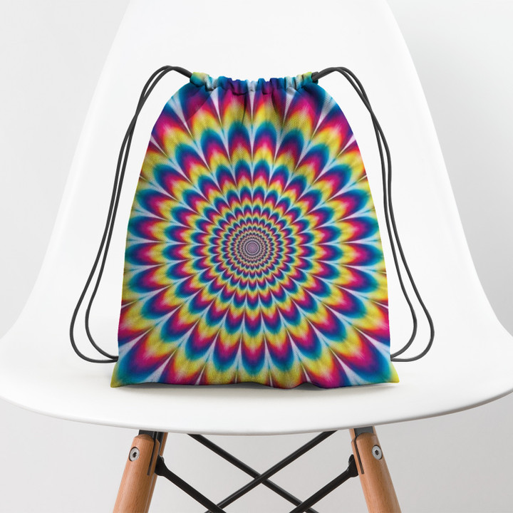 Evaporated Coatings Hippie Accessorie Drawstring Backpack