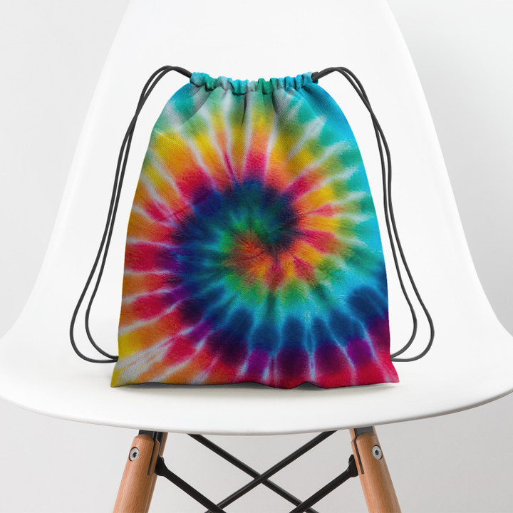 Tie Dye Pattern Hippie Accessorie Drawstring Backpack