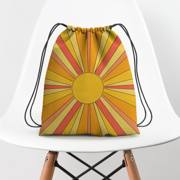 Sun Rays Hippie Accessorie Drawstring Backpack
