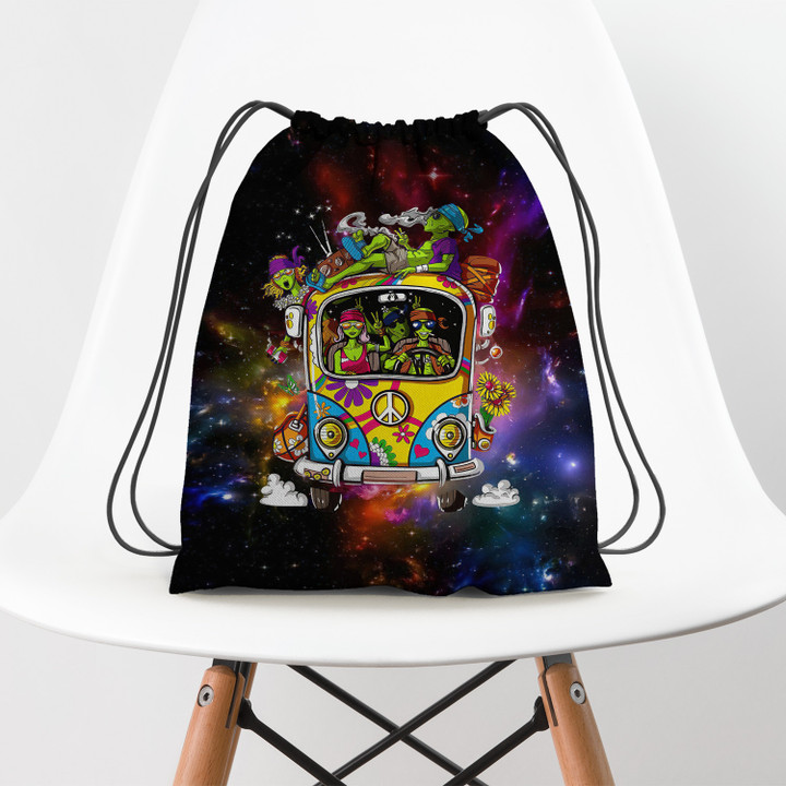 Color Car Galaxy Hippie Accessorie Drawstring Backpack