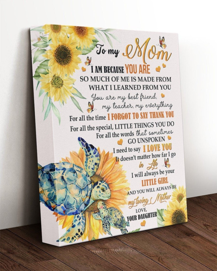 To My Mother-in-law You Are The Mother I Receives The Day Flowers Canvas Wall Art