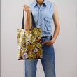 70s Retro Flower Power Boho Pattern Hippie Accessories Tote Bag