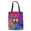 Psychedelic Hippie Green Hippie Accessories Tote Bag