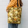 1970s Retro and Vintage Floral Pattern Hippie Accessories Tote Bag