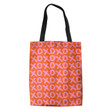 XOXO Print Hugs And Kisses Pink And Orange Colors Retro Wall Art Preppy Modern Boho XOXO Pattern Hippie Accessories Tote Bag