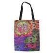 Trippy Hippie Sunflower Pattern Tree Hippie Accessories Tote Bag